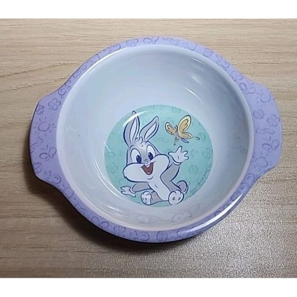 Baby BUGS BUNNY Child's Bowl LOONEY TUNES 1998 ZAK Butterfly